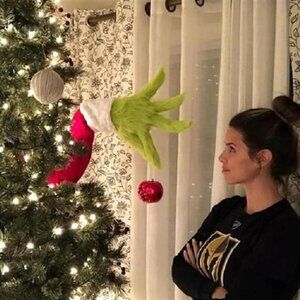 Santa Kicking Legs Ornaments Christmas Tree Elf Stuffed Legs Stuck